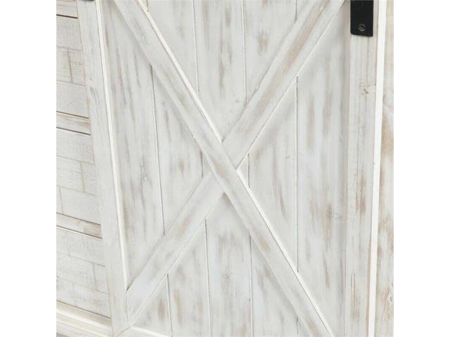White Farmhouse Storage Cabinet D2621