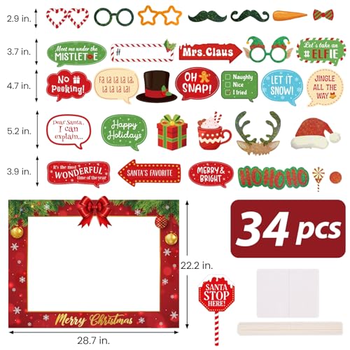 Christmas Photo Booth Props & Frame G539552