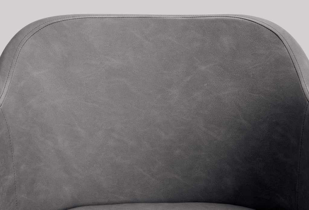 Gray Faux Leather Accent Chair R839