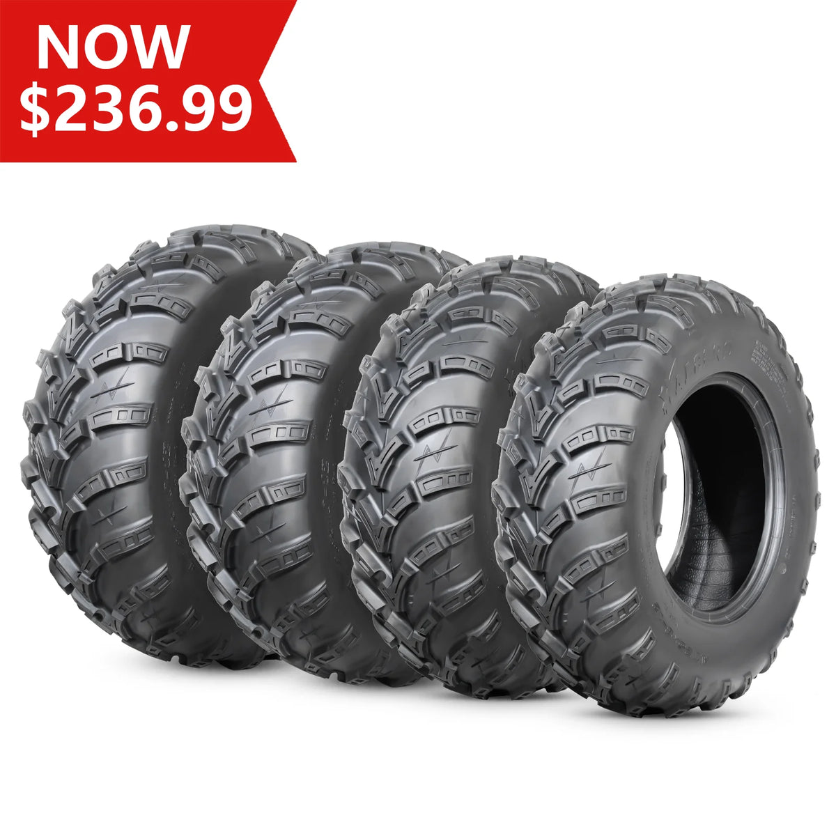 25x8-12 Front & 25x10-12 Rear All Terrain Tires Set of 4 Z270