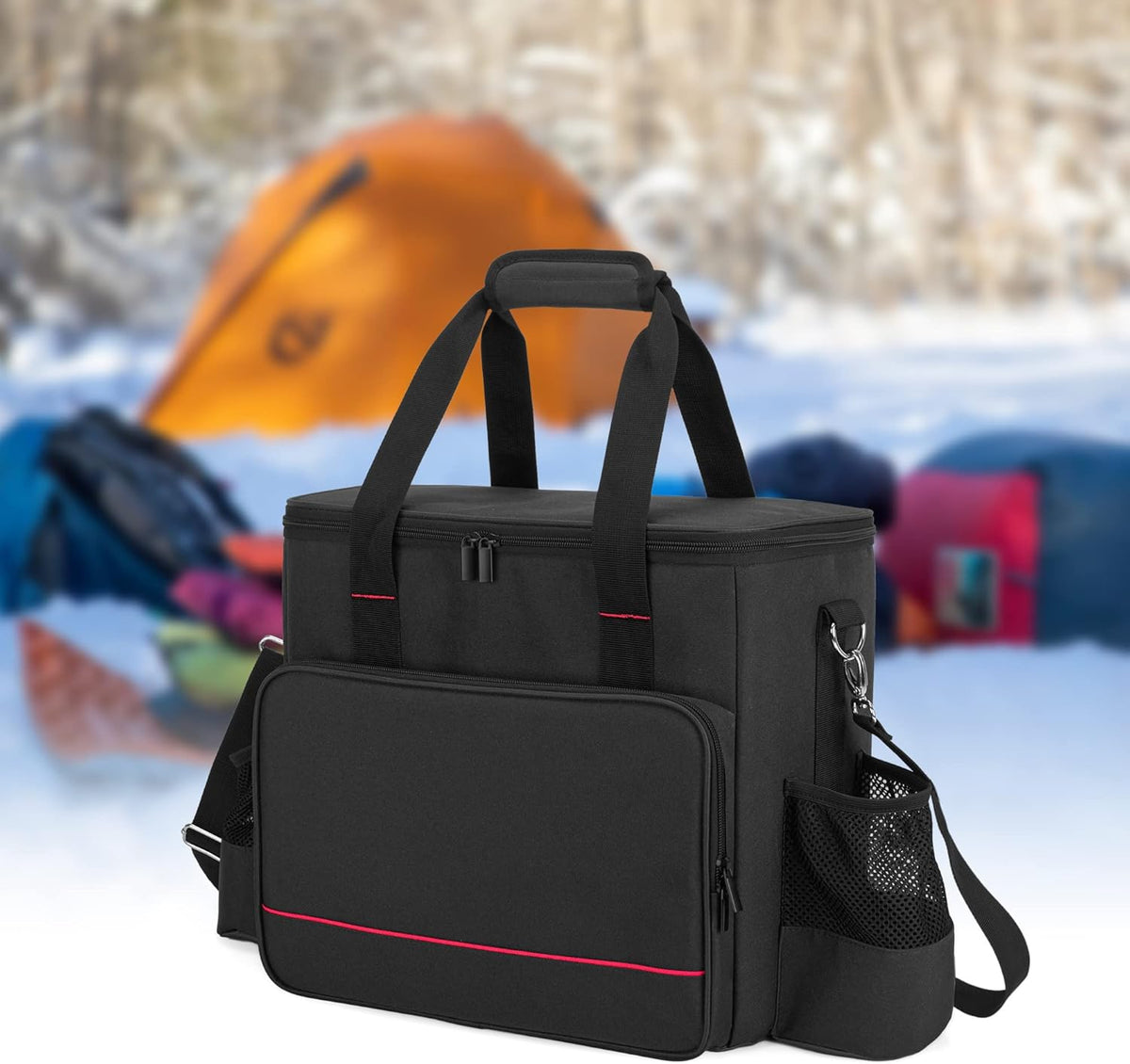 Portable Heater Carry Bag with Pockets and Handles Black K984015