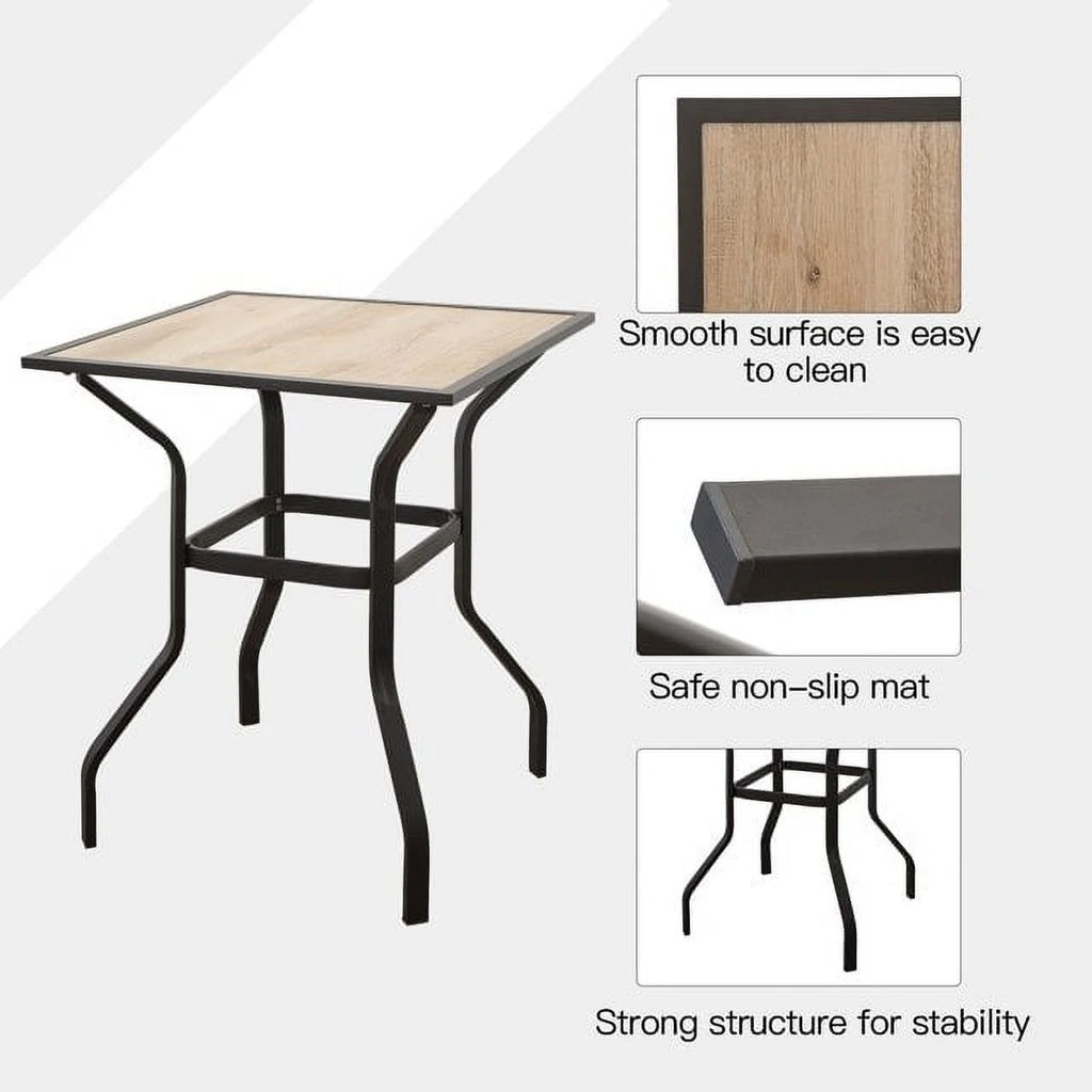 3 Piece Swivel Bar Stools and Table Patio Bistro Set L472666