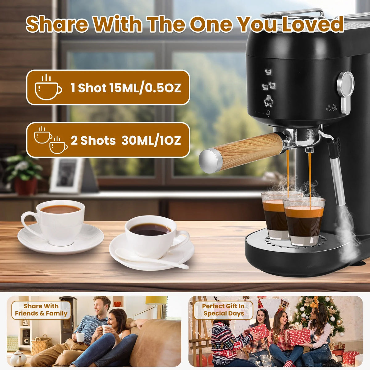 Espresso Machine with Milk Frother System P68538