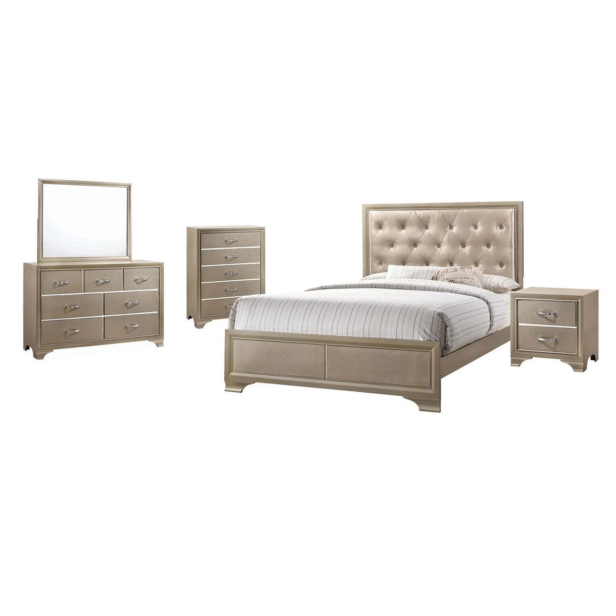 5 Piece Queen Wood Bedroom Set H49331