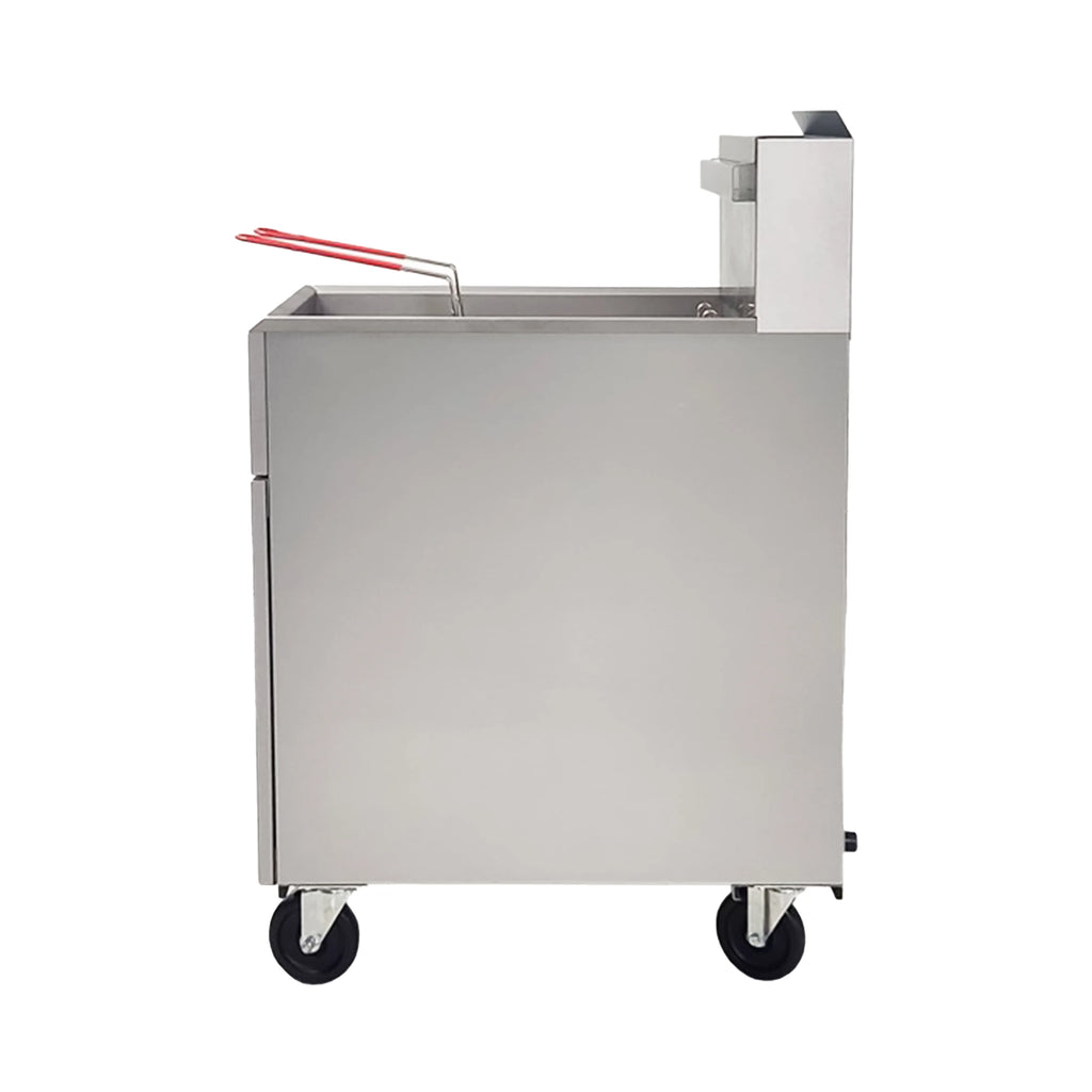 40 lbs Commercial Natural Gas Deep Fryer 90,000 BTU Dual Tanks D241194