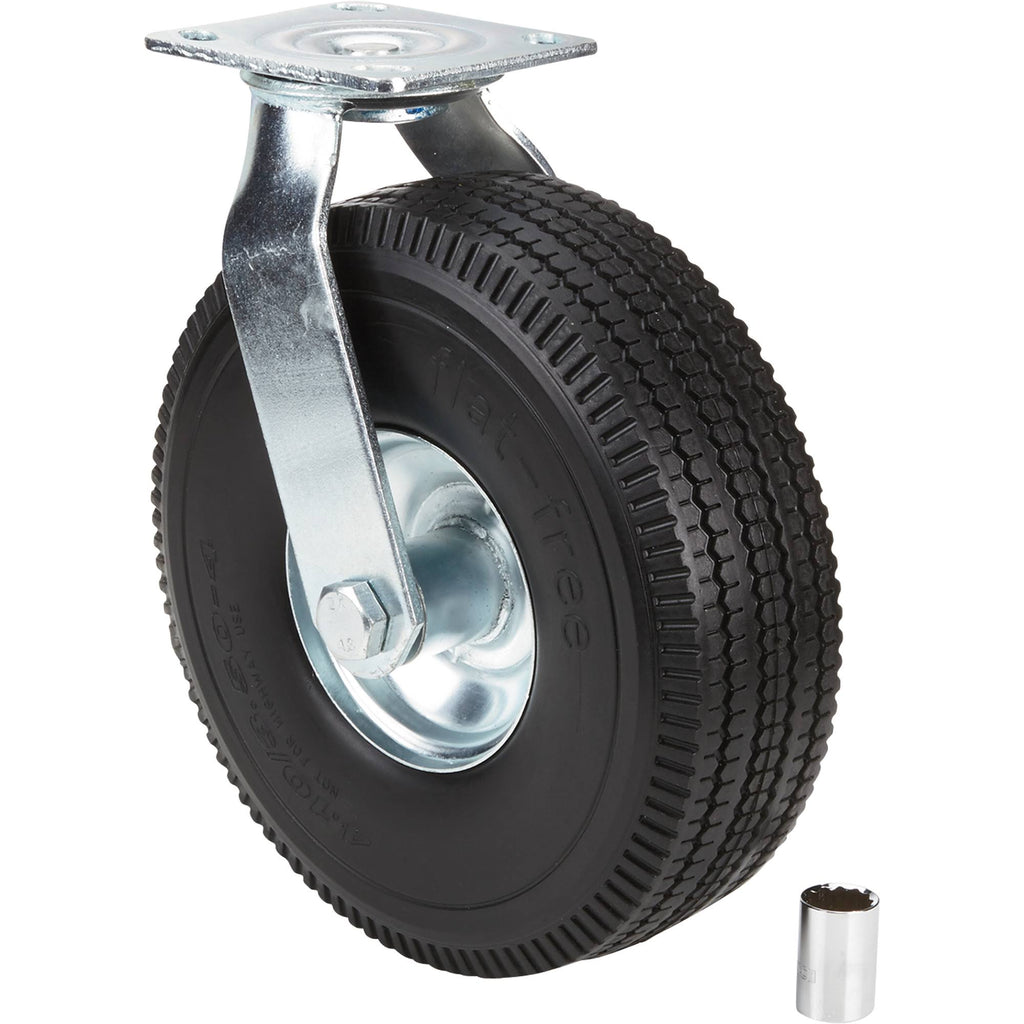 10in. Swivel Flat-Free Solid Polyurethane Caster E831