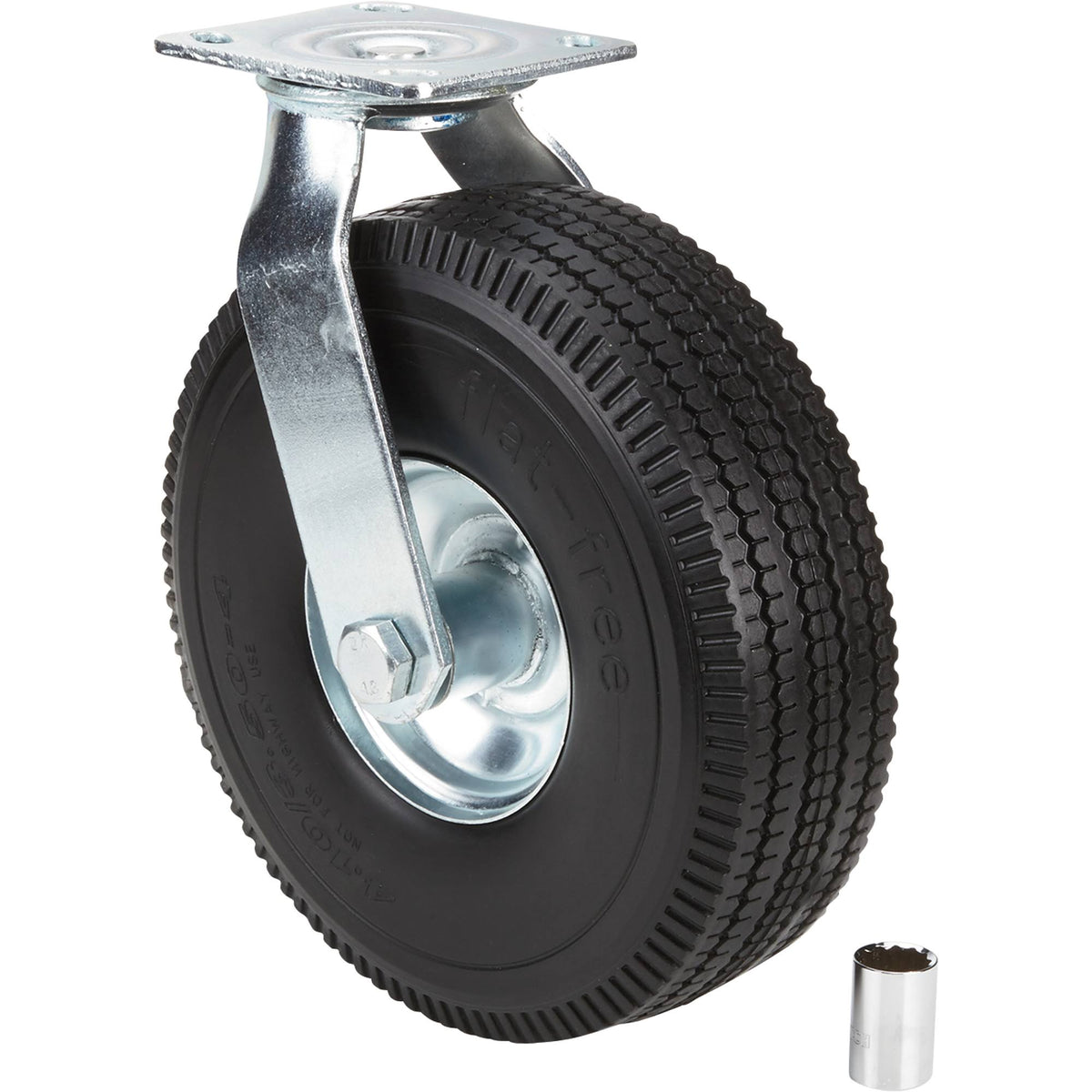 10in. Swivel Flat-Free Solid Polyurethane Caster E831