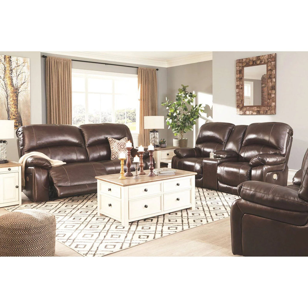 Gray Leather Power Reclining Sofa Z2581