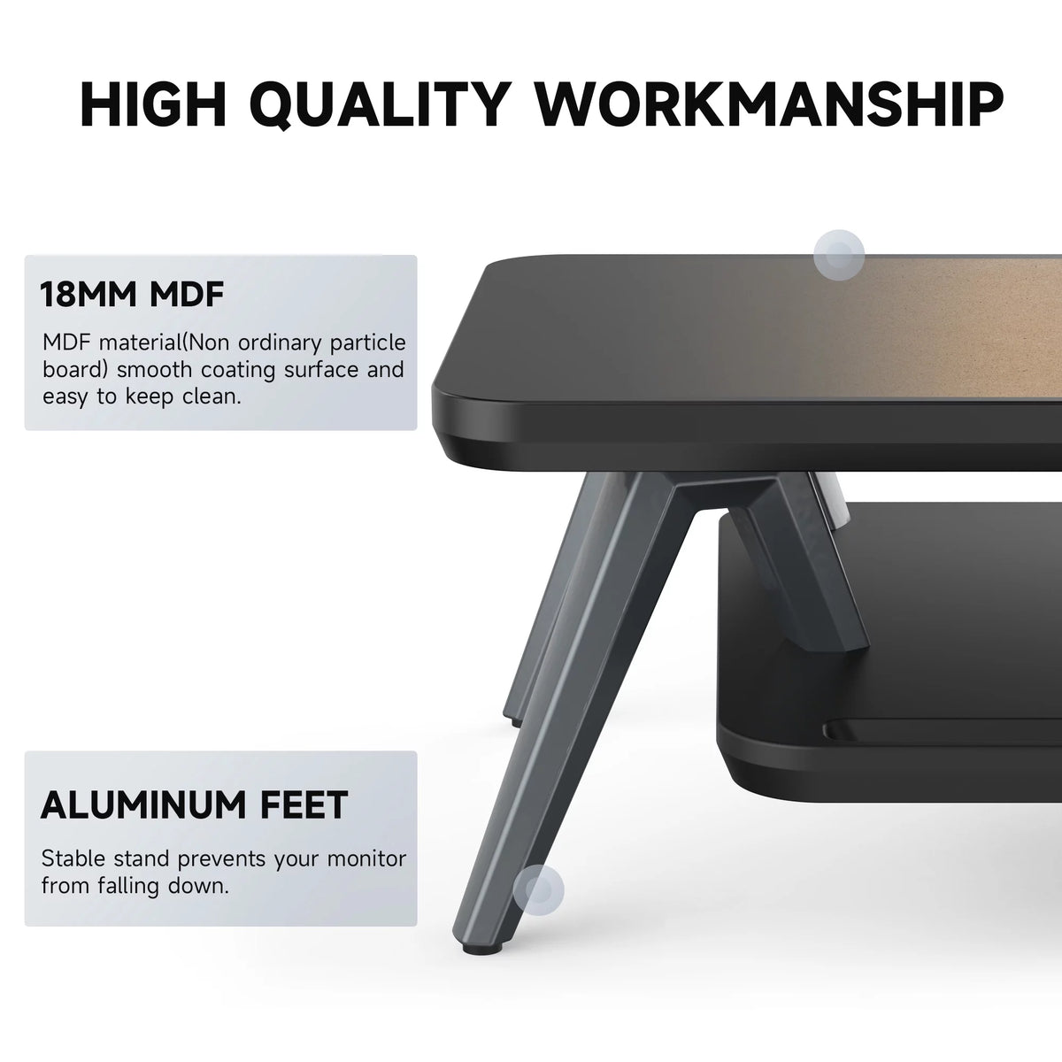 42.5 Inch Dual Monitor Stand Riser Desk Shelf with Storage Organizer Q176735