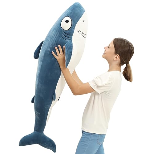 Blue 32” Shark Plush Stuffed Animal Z6152