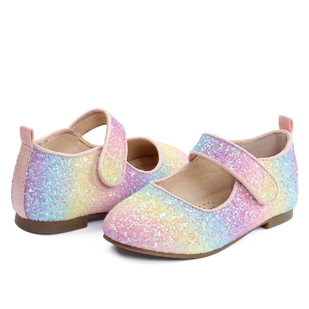 Colorful Glitter Mary Jane Ballet Flats X793