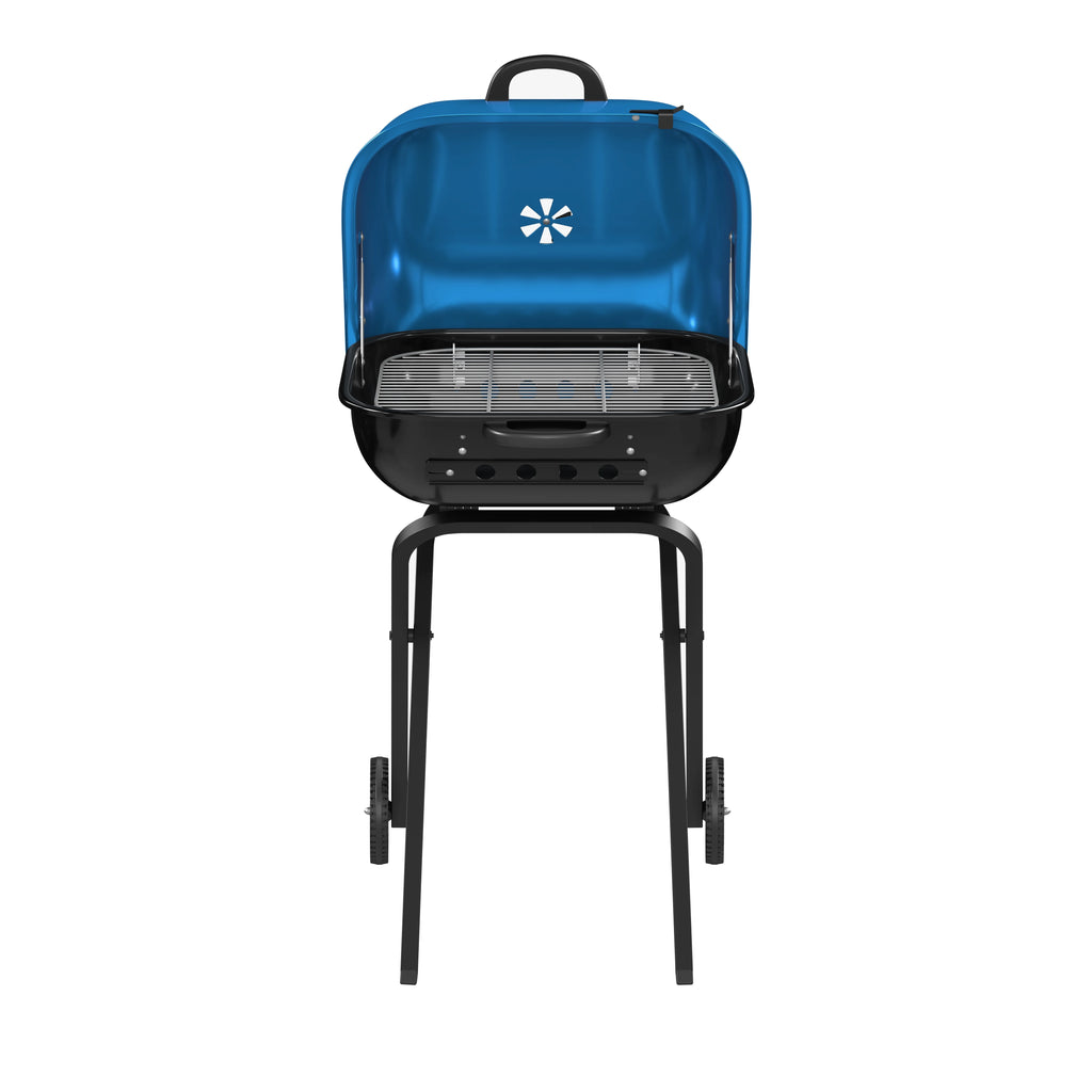 Blue Portable Steel Charcoal Grill I86160