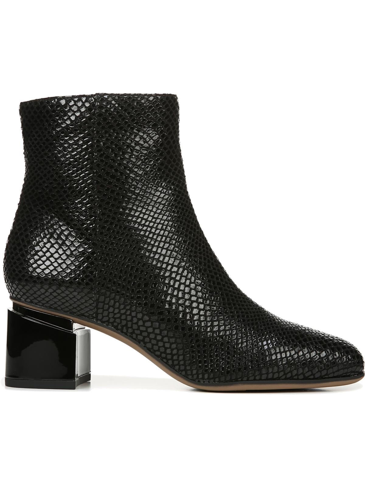 Leather Block Heel Ankle Boots X797