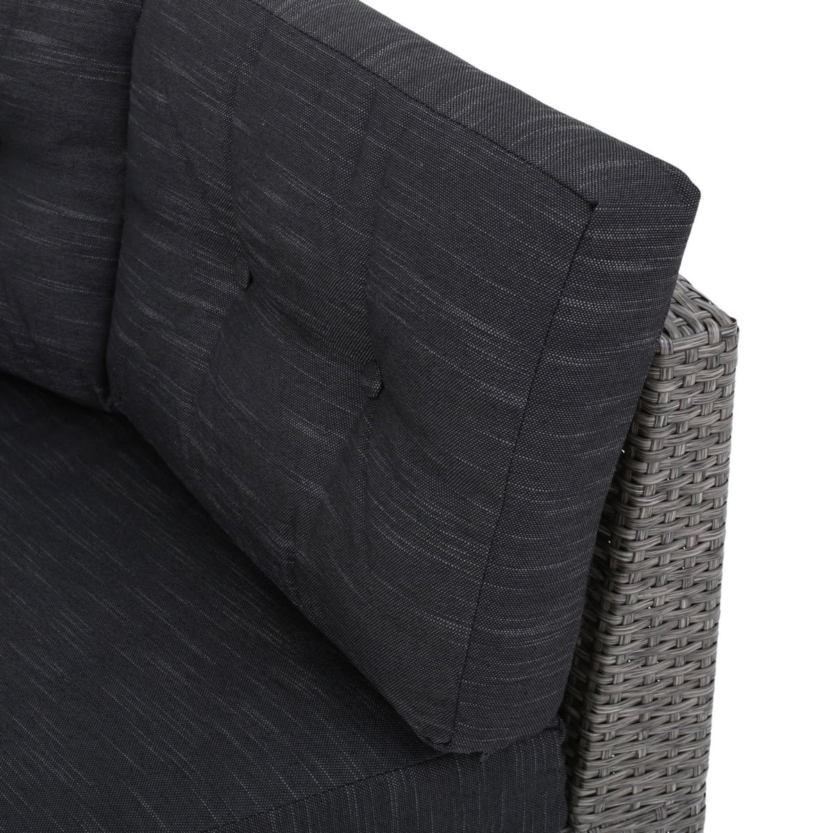 Outdoor Wicker 4 Seater Half Round Sofa Set with Fire Pit T69195