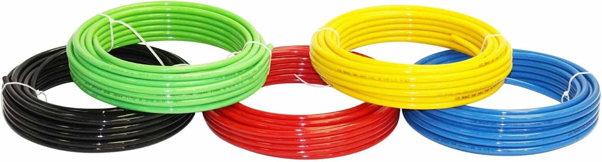 3/8" OD x 100' Blue Nylon Air Brake Tubing, Pack of 2 E864469