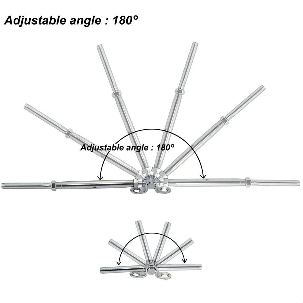 10 Pairs Stainless Steel Cable Railing Hardware Kit D6366