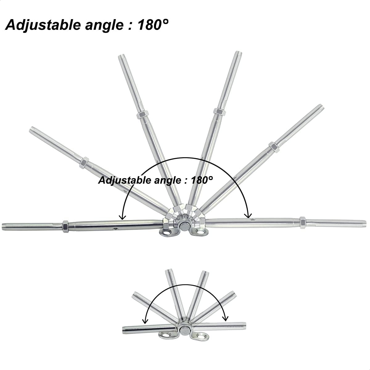 10 Pairs Stainless Steel Cable Railing Hardware Kit D6366