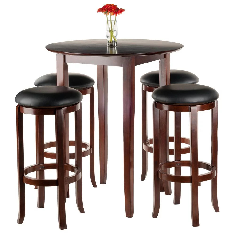 5 Pc Walnut Finish Pub Set J29989