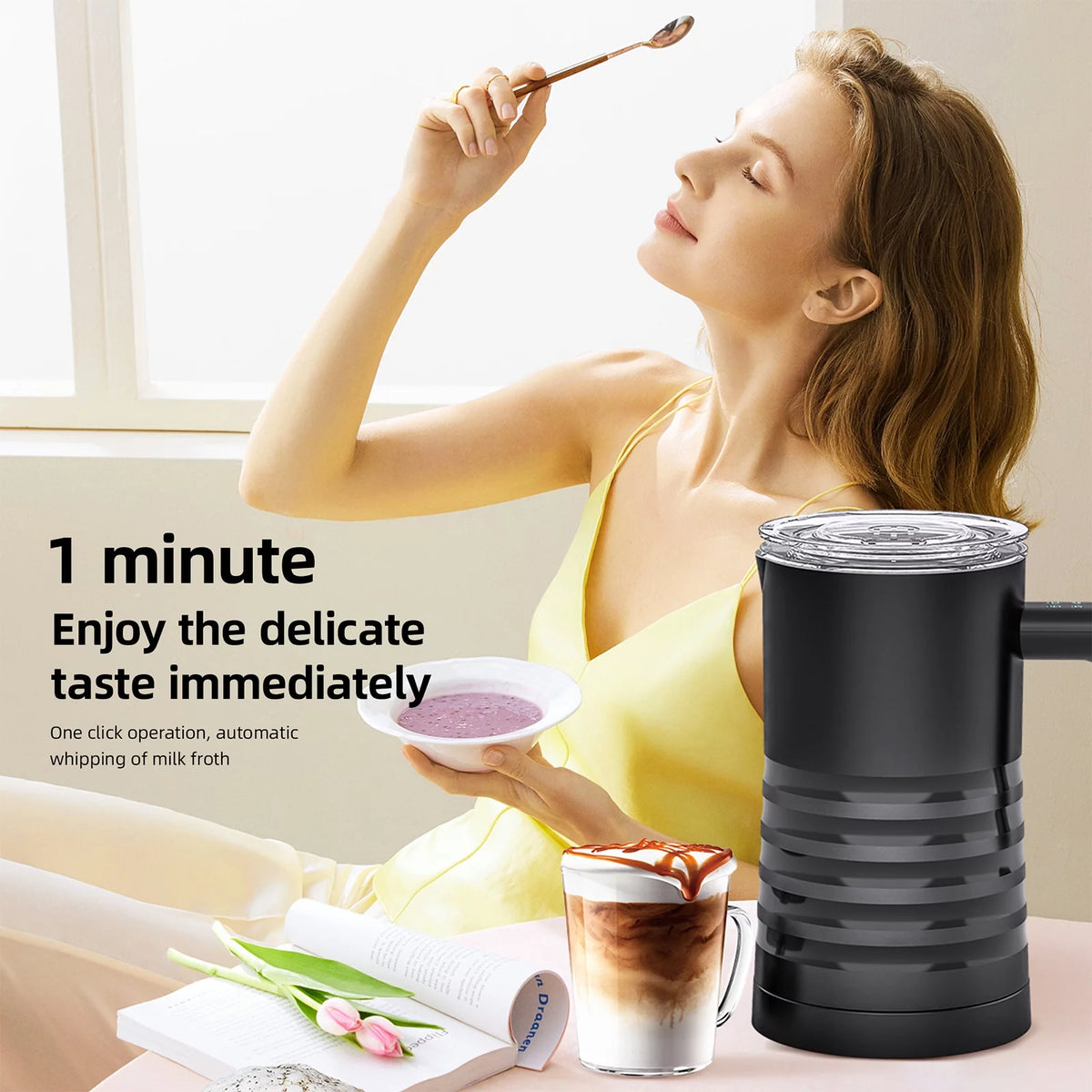 4 in 1 Electric Milk Frother and Steamer H7533