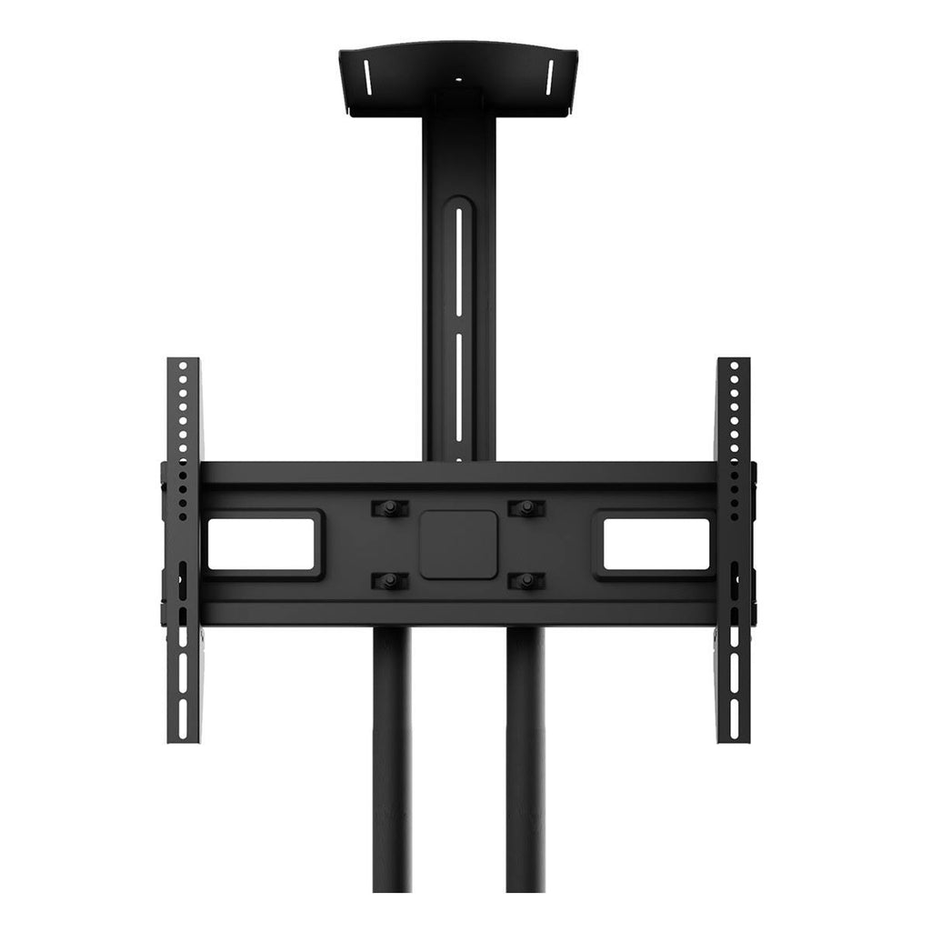 Black Mobile TV Mount with Two Adjustable Shelves J402592