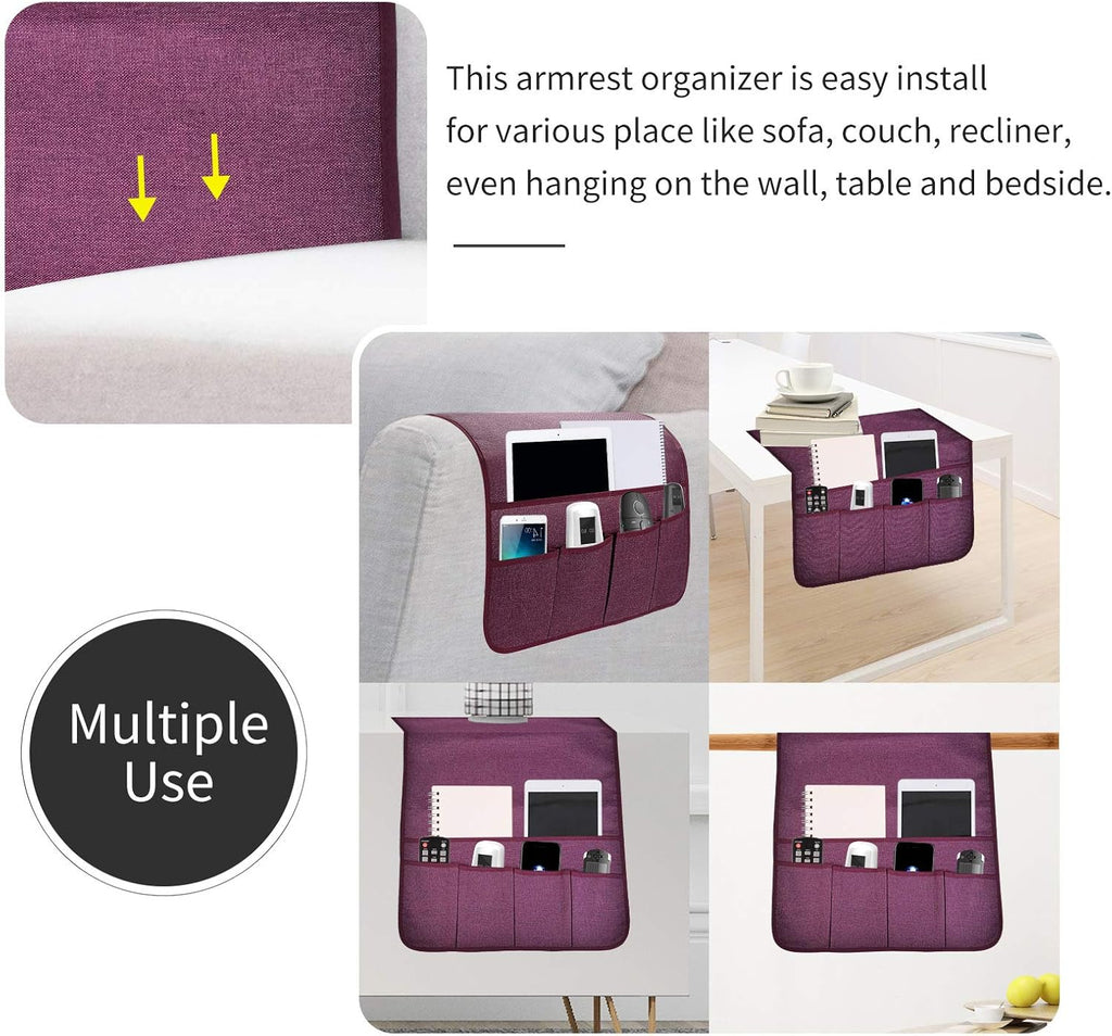 Sofa Armrest Organizer with 6 Pockets P409140