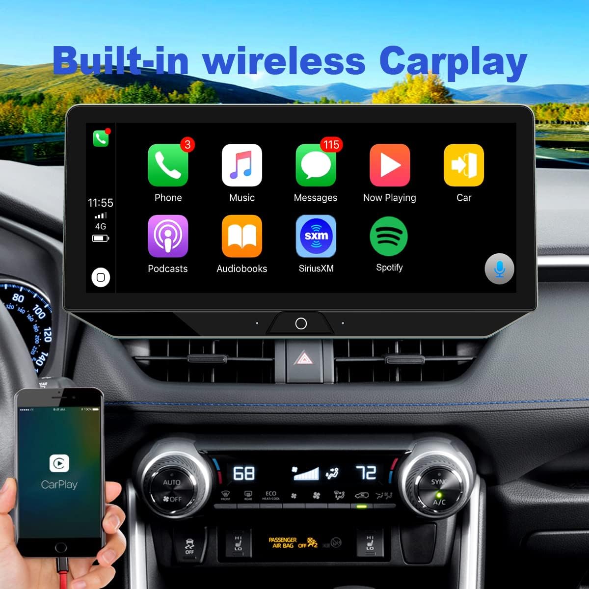 12.3inch Touch Screen Wireless Carplay Android Stereo S528856