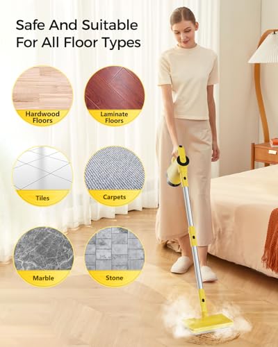 Steam Mop with 7-in-1 Attachments, 13OZ Water Tank, 23ft Power Cord G8288