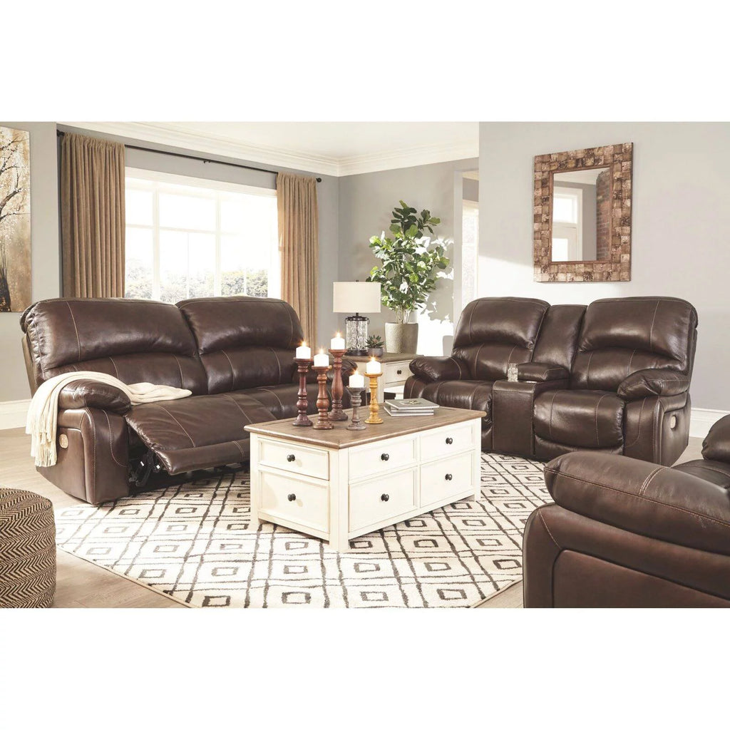 Gray Leather Power Reclining Sofa Z2581
