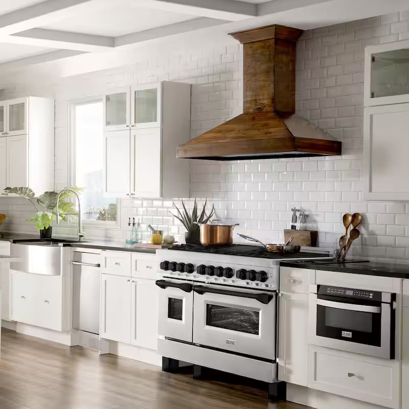 48 in. 7 Burner Double Oven Dual Fuel Range in Stainless Steel and Matte Black X997