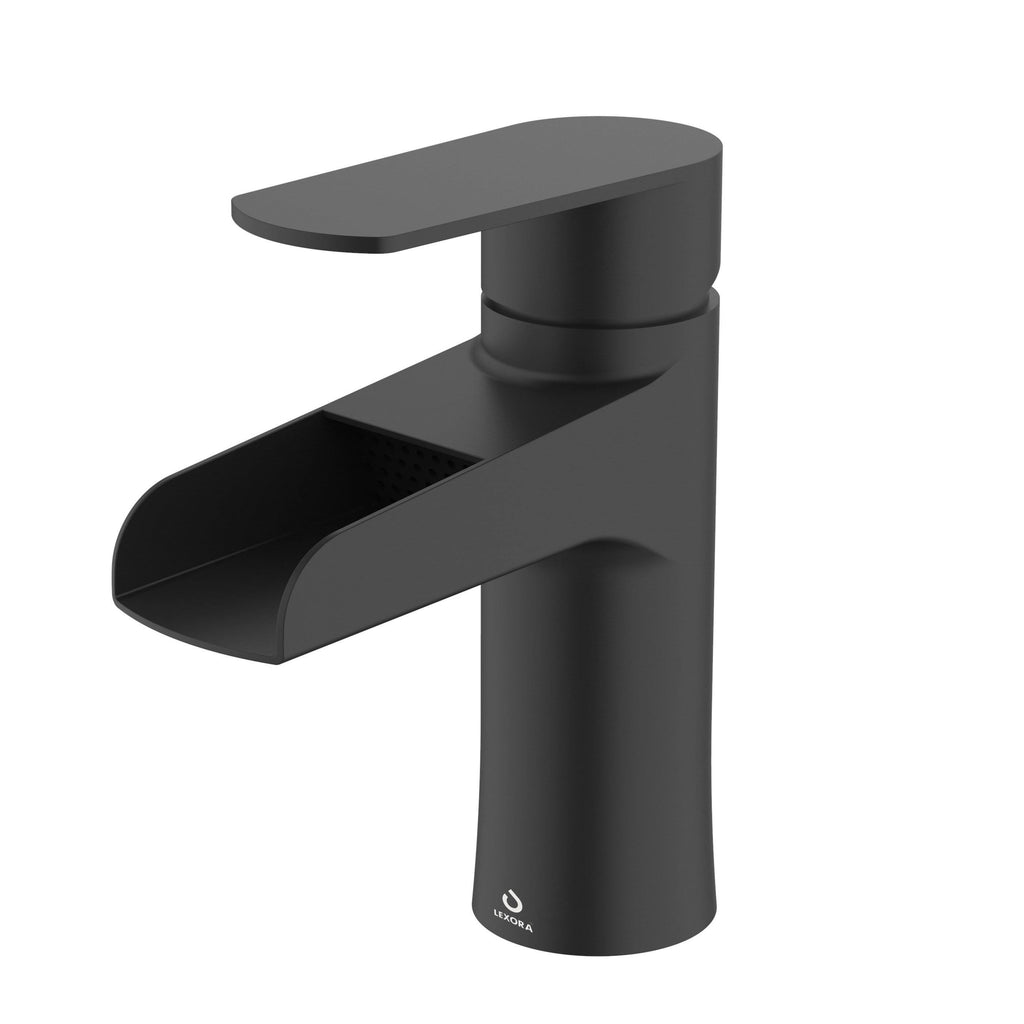 Matte Black Stainless Steel Single Hole Waterfall Bathroom Faucet R984