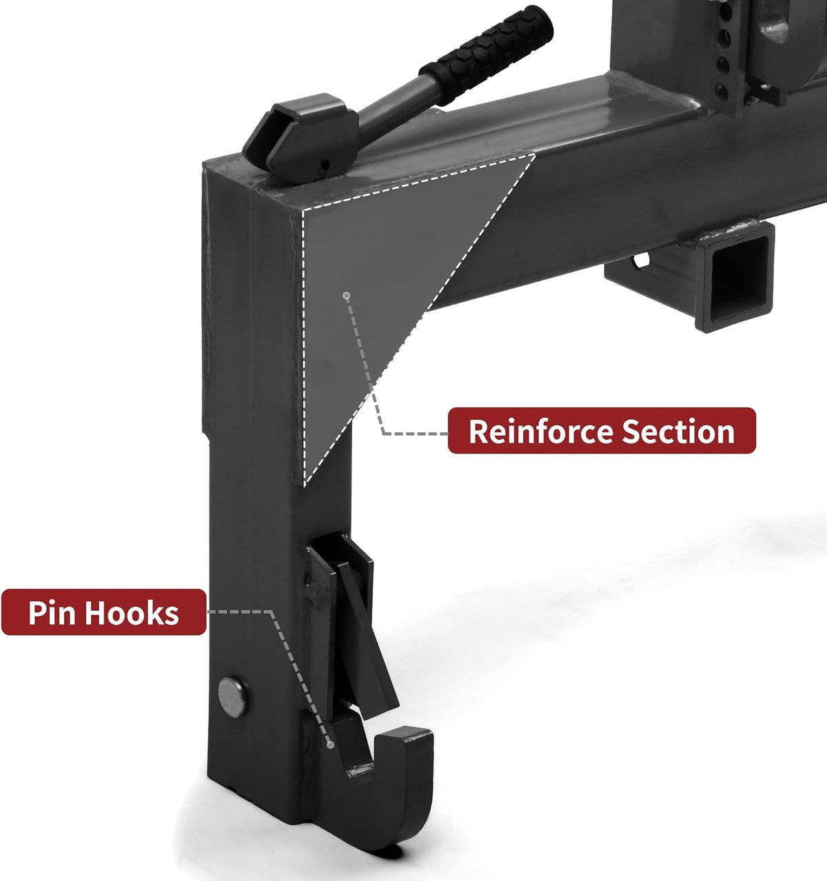 3 Point Quick Hitch with 2" Receiver Hitch Adaptation O658