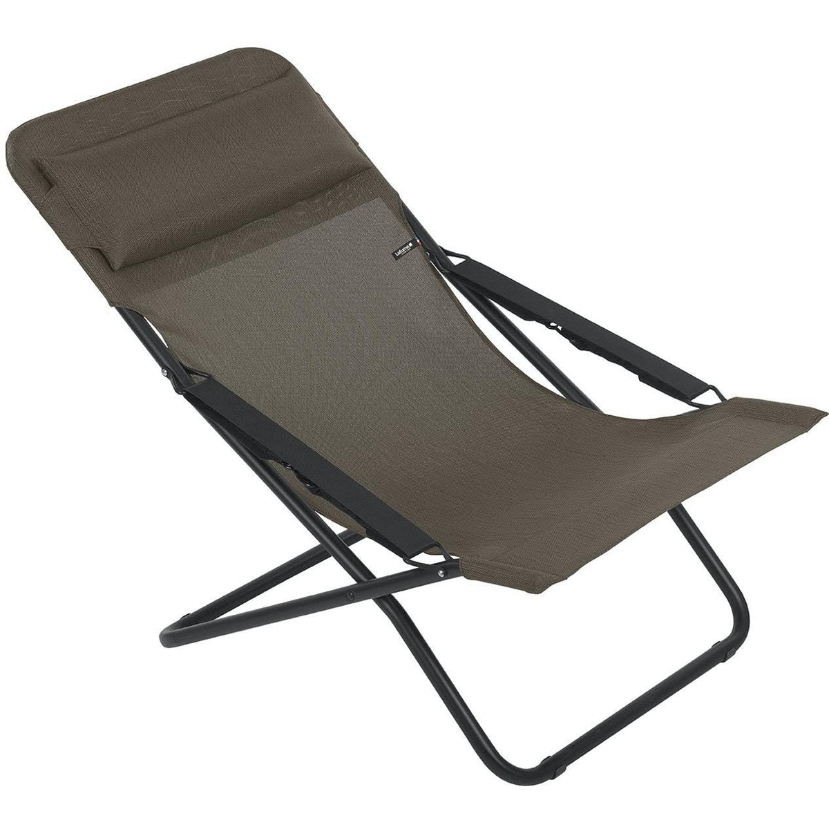 Black Steel Frame Folding Sling Chair G412