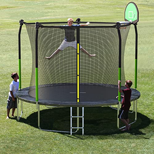 8FT 10FT 12FT 14FT 15FT Trampoline with Enclosure Net Q17623