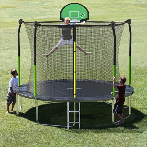 8FT 10FT 12FT 14FT 15FT Trampoline with Enclosure Net Q17623