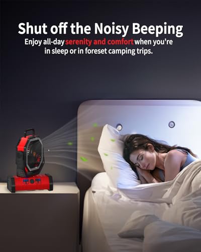 Battery Operated Portable Oscillating Fan with LED Lantern Light 20000mAh Rechargeable E690