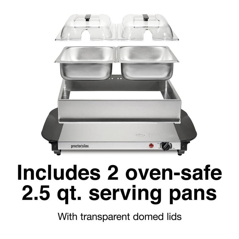 Stainless Steel Buffet Server with 2 Crocks C336371