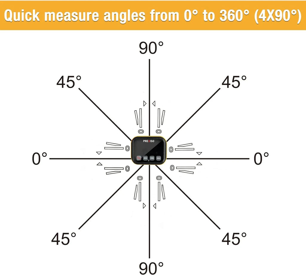 Magnetic Digital Angle Finder 0-360° Backlit Display G31857
