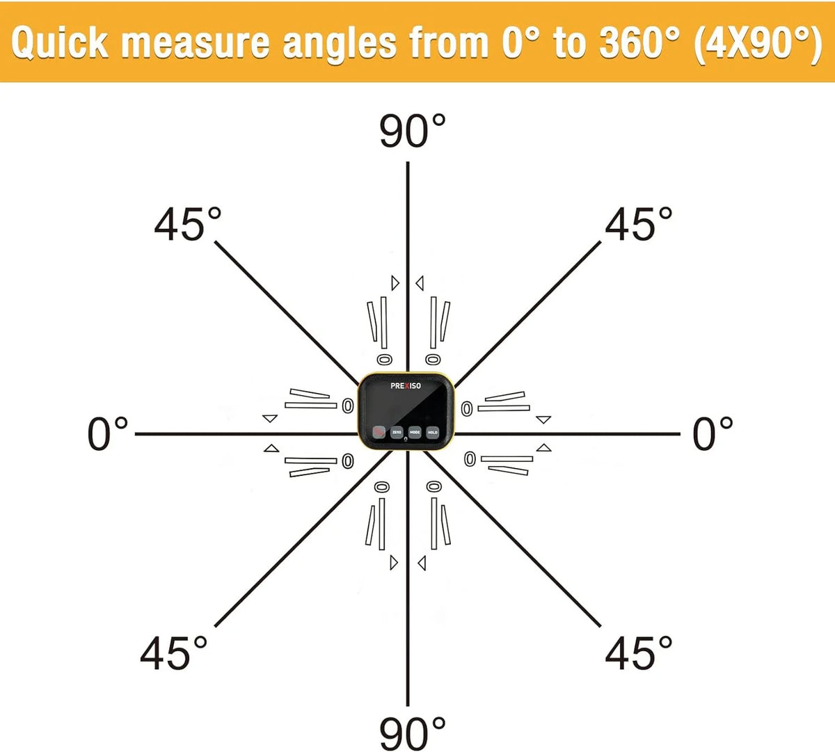 Magnetic Digital Angle Finder 0-360° Backlit Display G31857