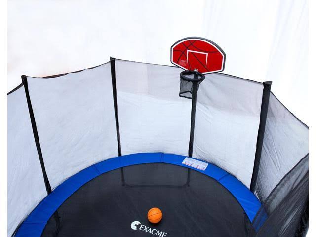 Net Ladder Basketball Hoop 8& Round Trampoline with Safety Enclosure J8774