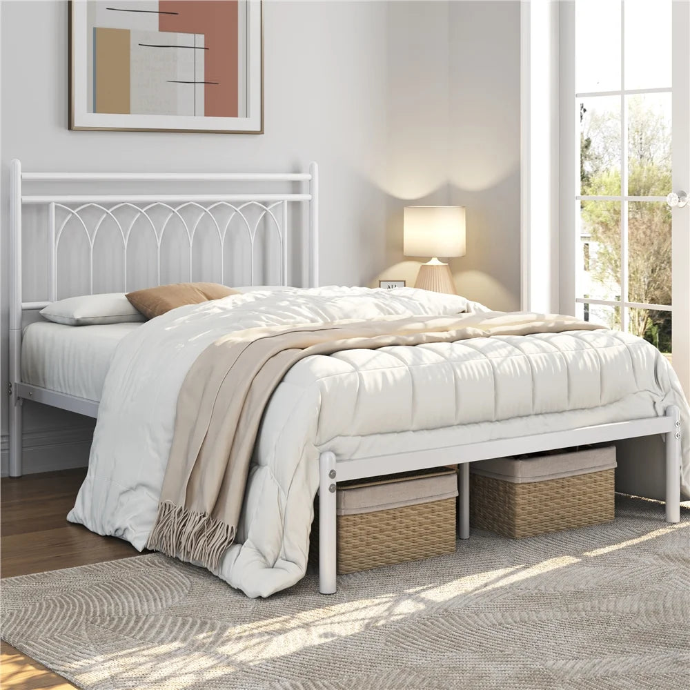 Black Queen Metal Platform Bed K706