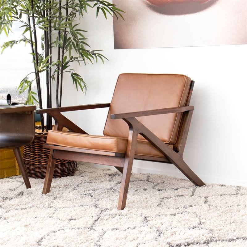 Leon Cognac Tan Leather Accent Chair H77288
