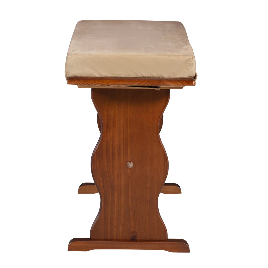 Beige Microfiber Corner Dining Nook Cushion Set P54991