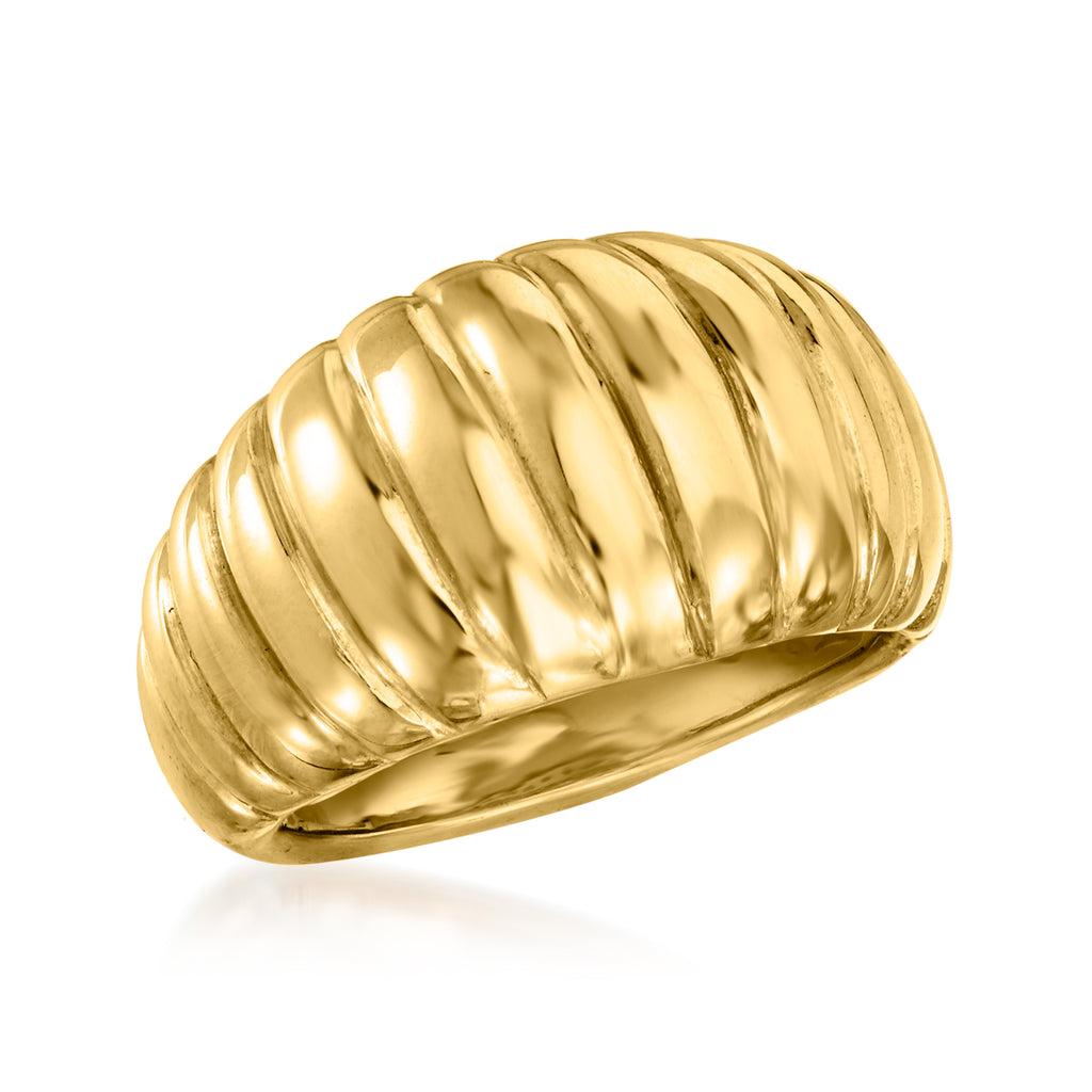 18kt Yellow Gold Electroform Dome Ring S78928