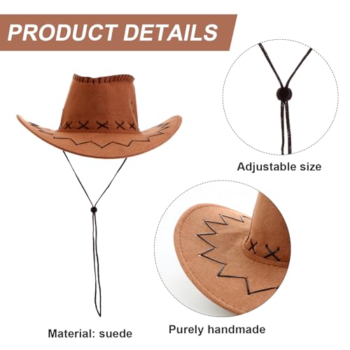 6 Set Western Cowboy Hat with Bandanna V1197