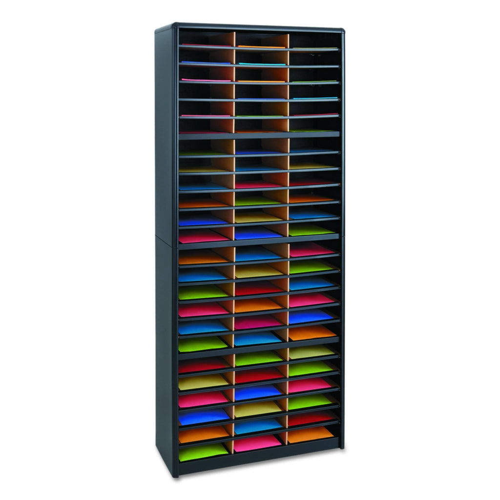 Black Fiberboard Steel Literature Organizer L489303