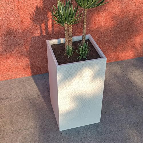 Black 31 Inch Tall Square Planter L682965