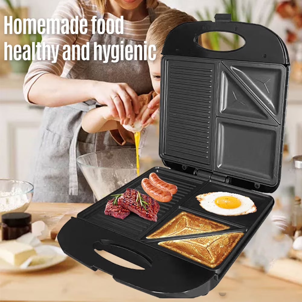 1400W Non-Stick 3in1 Electric Grill Waffle Maker D861