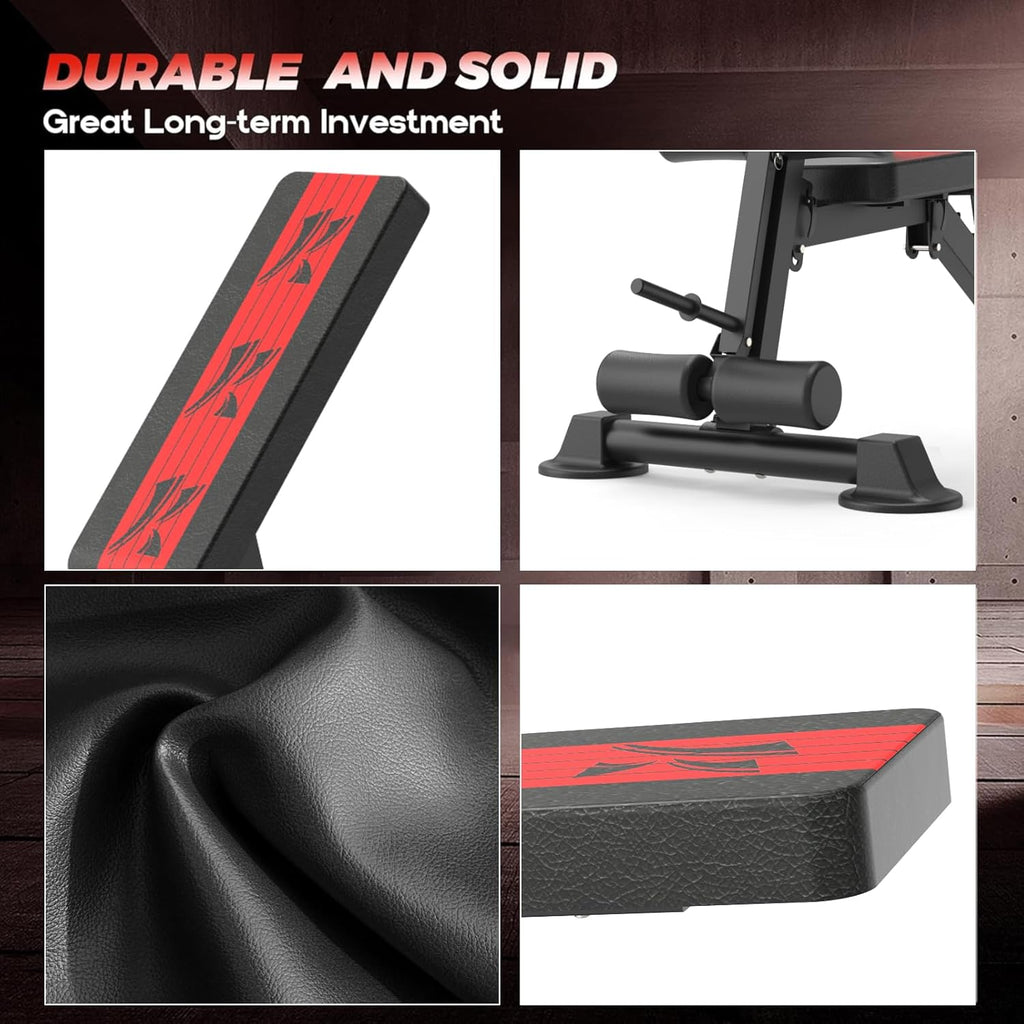 Adjustable Weight Bench 660 Lbs Incline Decline Flat C456