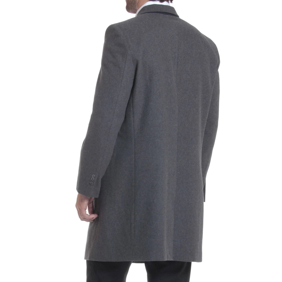 Gray Wool Mens Overcoat N166497