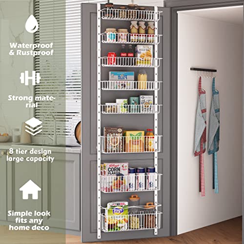 8-Tier Over the Door Metal Pantry Organizer P2580